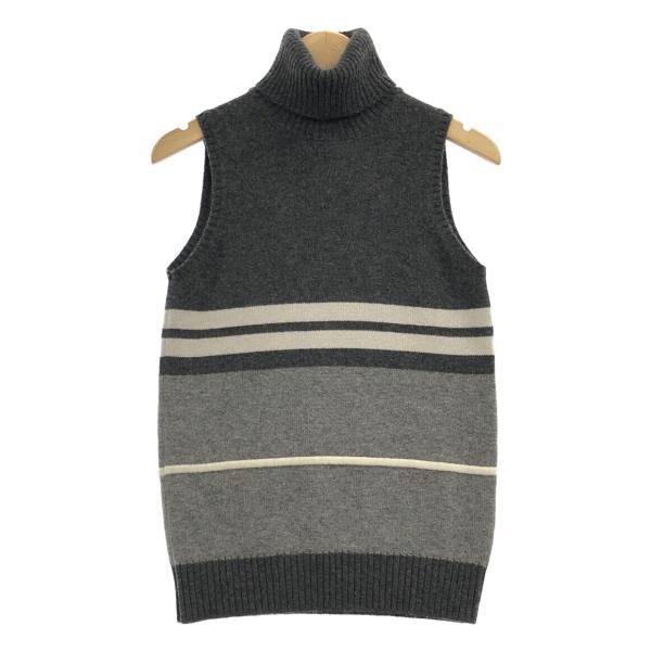 美品 クルチアーニ カシミヤ タートルネック ノースリーブニット