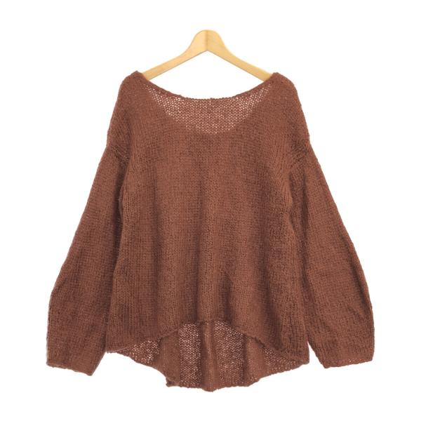 バビロン モヘア混 バックタックニット 2250010230 レディース SIZE F 