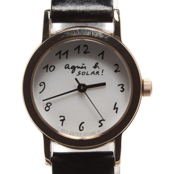 アニエスベー 腕時計 ソーラー V117-0AT0 レディース Agnes b. 中古
