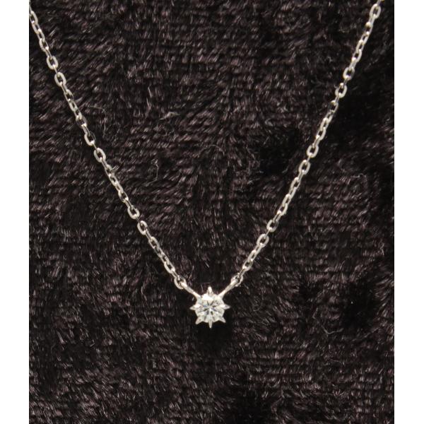 美品 スタージュエリー ネックレス K10 ダイヤ0.04ct レディース