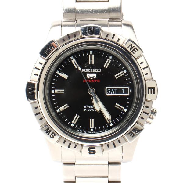 SEIKO セイコー 腕時計 5 SPORTS 自動巻き ブラック 4R36-00C0