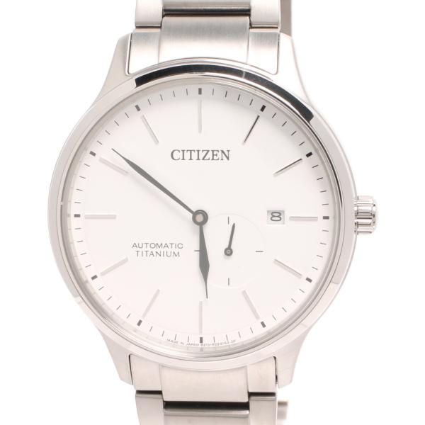 シチズン 腕時計 NJ0091-88A メカニカル 自動巻き ホワイト メンズ CITIZEN 中古