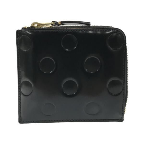 【極美品】コムデギャルソン☆型押し　総柄　コインケース　カードケース　ブラック COMME des GARCONS コムデギャルソン コインケース メンズ