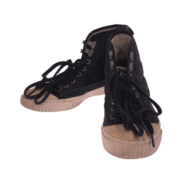 R*i様 オニツカタイガー 厚底 ハイカット スニーカー 24.5 黒 Onitsuka