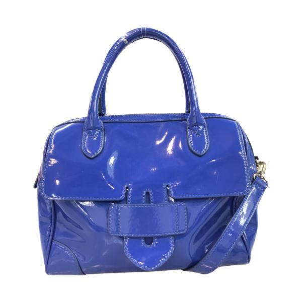 TILA MARCH ティラマーチ ブルー PVC ショルダー バッグ TILA MARCH - TILA MARCH ティラマーチ ブルー PVC ショルダー バッグ
