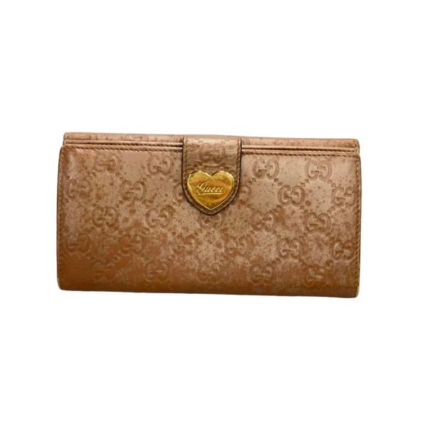 GUCCI スタッズ付き レザー 二つ折り財布 美品 グッチ ダブルホック 二つ折り長財布 レザー 203550 2067 レディース