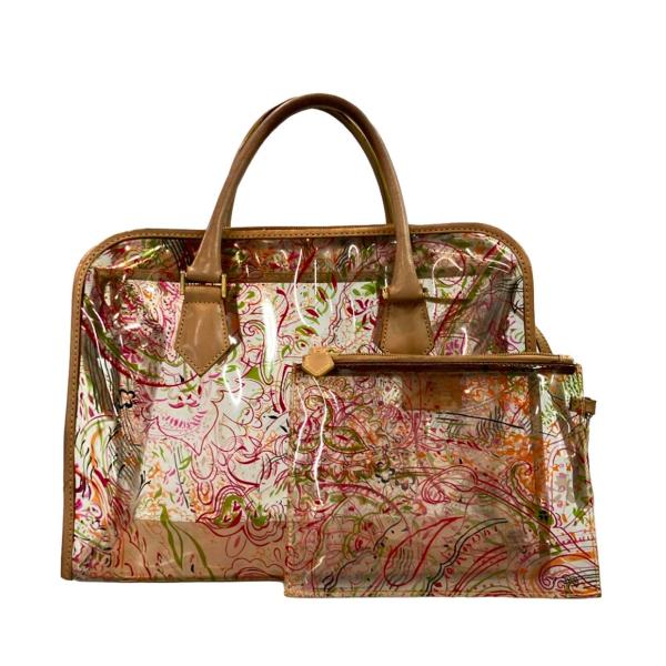 エトロ ペイズリー柄クリアハンドバッグ レディース ETRO 中古