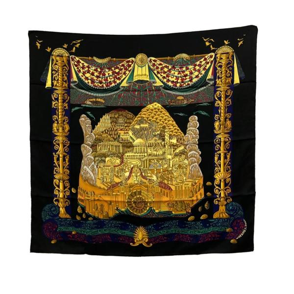 エルメス スカーフ カレ90 シルク100% アトランティス大陸 LATLANTIDE