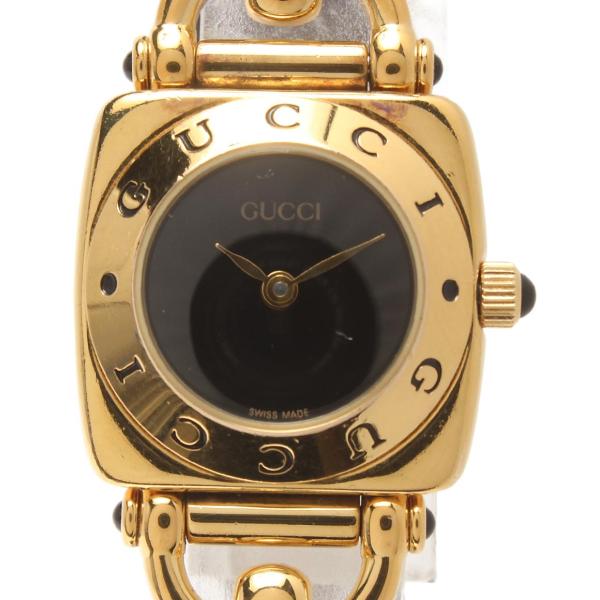 グッチ 腕時計 ホースビット クオーツ ブラック 6300L レディース
