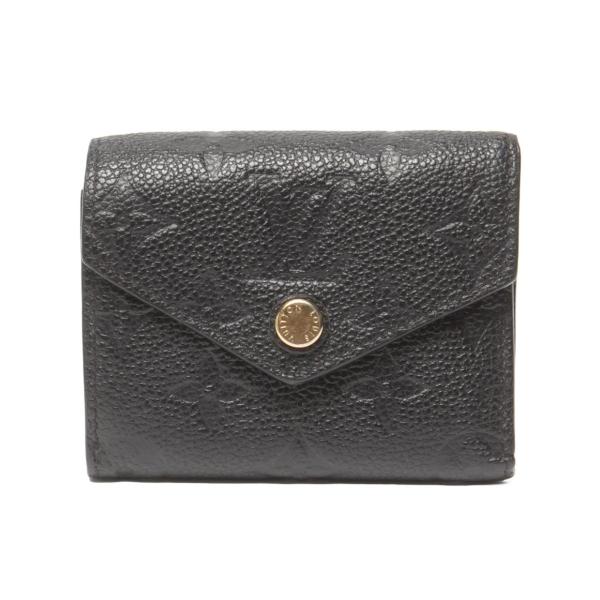★3日以内返品可★ 美品 LOUIS VUITTON ルイ・ヴィトン アンプラント ポルトフォイユヴィクトリーヌ M64060 三つ折り財布 ブラック カーフレザー レディース LOUIS VUITTON - ☆3日以内返品可☆ 美品 LOUIS VUITTON ルイ