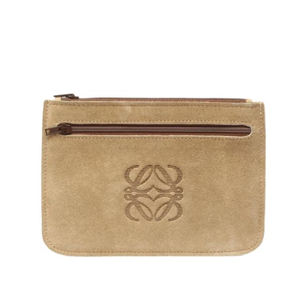 美品 ロエベ アナグラム スウェード ポーチ ユニセックス LOEWE