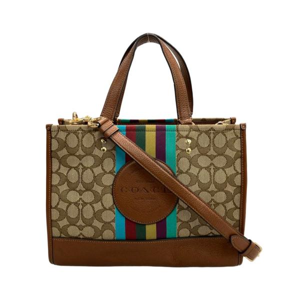 人気　コーチ　デンプシー　2way シグネチャー　トートバッグ　ショルダーバッグ コーチ 2wayデンプシートートバッグ ショルダーバッグ 斜め掛け