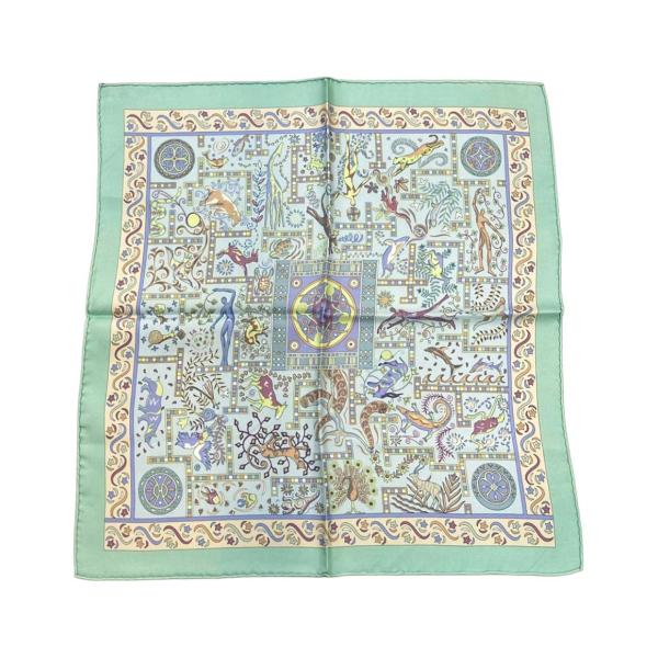 エルメス スカーフ プチカレ シルク 100% Forces de La vie レディース