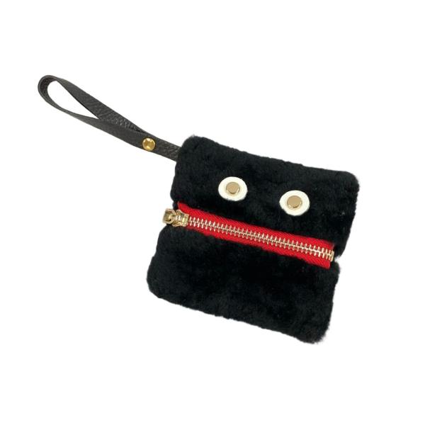 【新品・未使用】RIPANI リパーニ チャーム ムートン 黒 リッピー ポーチ 未使用✨RIPANI リパーニ ムートンチャームポーチ - メルカリ
