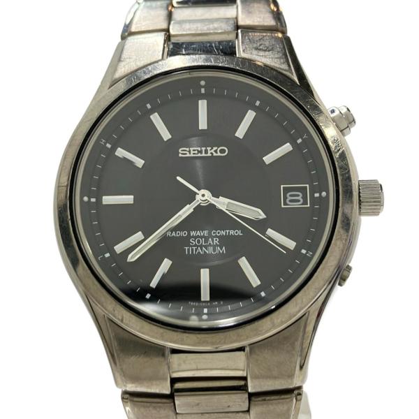 セイコー 腕時計 ソーラー ブラック 7B42-0AN0 メンズ SEIKO 中古