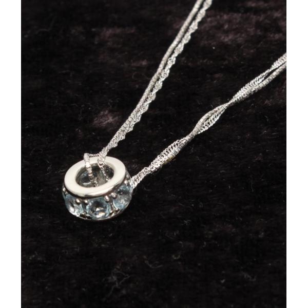 未使用品 pt950 スイスブルートパーズ ペンダント pt850 ネックレス 未