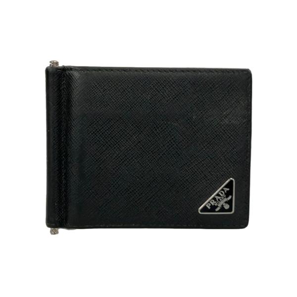 【未使用級/付属品完備/近代モデル】プラダ 二つ折り財布 マネークリップ レザー 未使用級/付属品完備/近代モデル】プラダ 二つ折り財布 マネークリップ