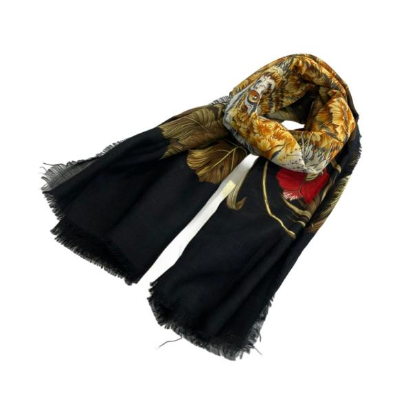 I515 新品未使用 サルヴァトーレフェラガモ スカーフ レディース FERRAGAMO サルヴァトーレフェラガモ Salvatore Ferragamo 大判 シルク