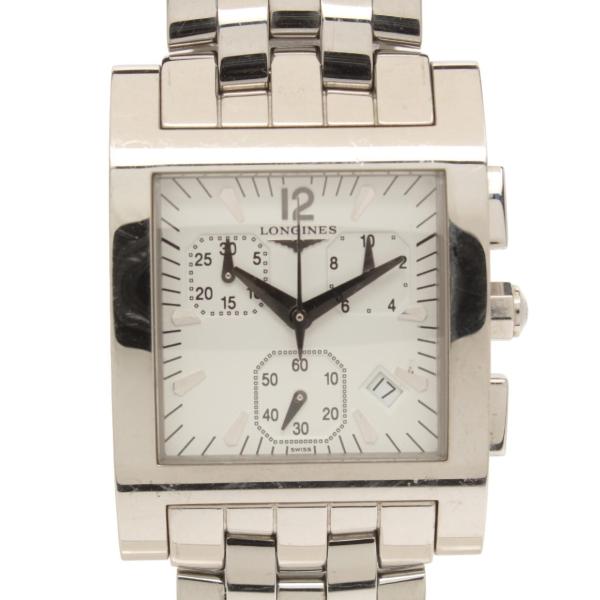 ロンジン 腕時計 クオーツ ホワイト メンズ LONGINES 中古