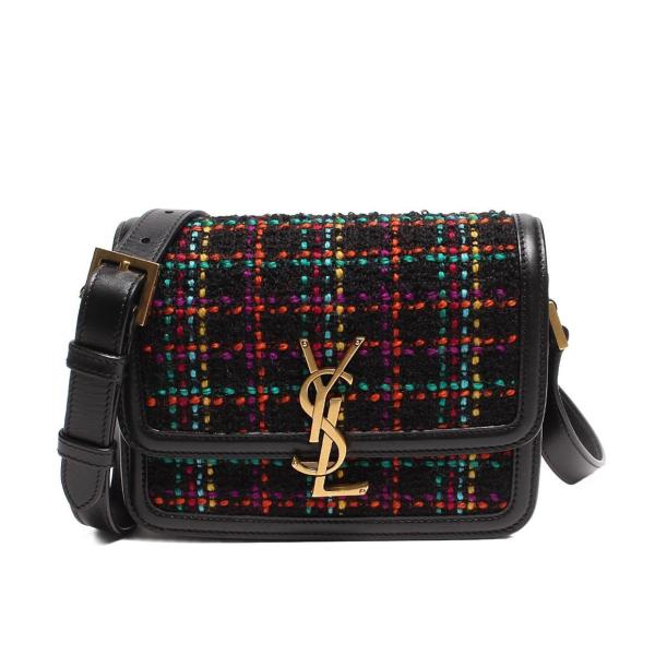 サンローラン ショルダーバッグ ゴールド金具 ツイ−ド ツイード