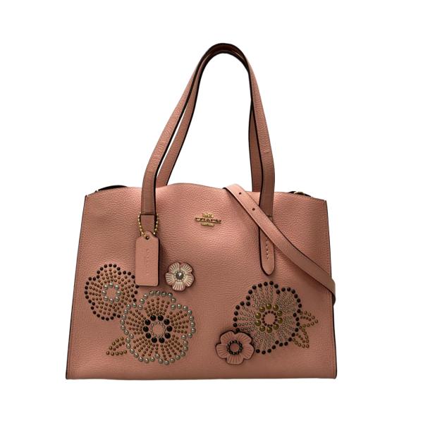 COACH コーチ 2WAY トートバッグ 花柄 ブラック CY844 hugall_rc-it4attqui2bf-gs7v