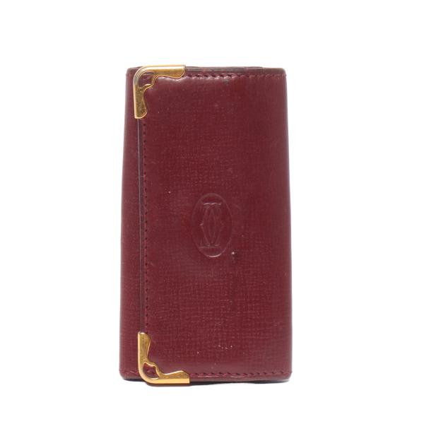未使用品⭐️ Must de Cartier 4連 キーケース ボルドー カルティエ 4連キーケース マスト ドゥ レディース メンズ Cartier