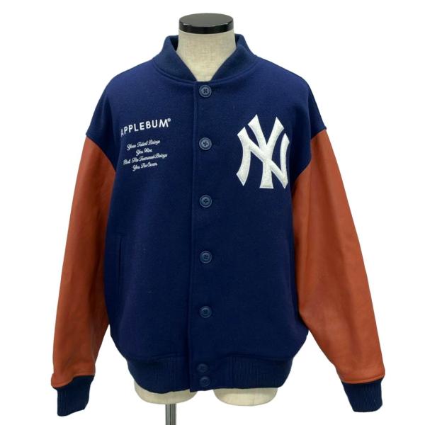 アップルバム スタジャン ヤンキース 裏地キルティング GENUINE