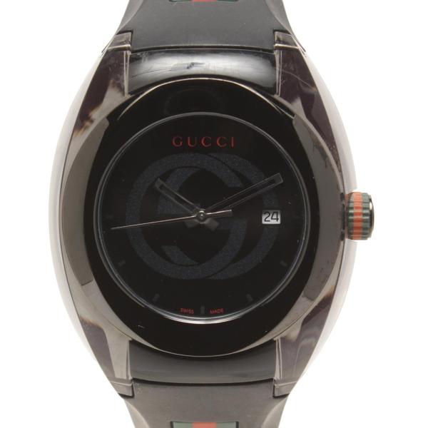 グッチ 腕時計 シンク SYNC クオーツ ブラック YA137101 メンズ GUCCI