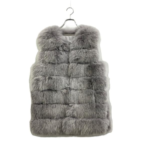 美品 ユービッグ ファーベスト 6段ベスト フォックス レディース SIZE