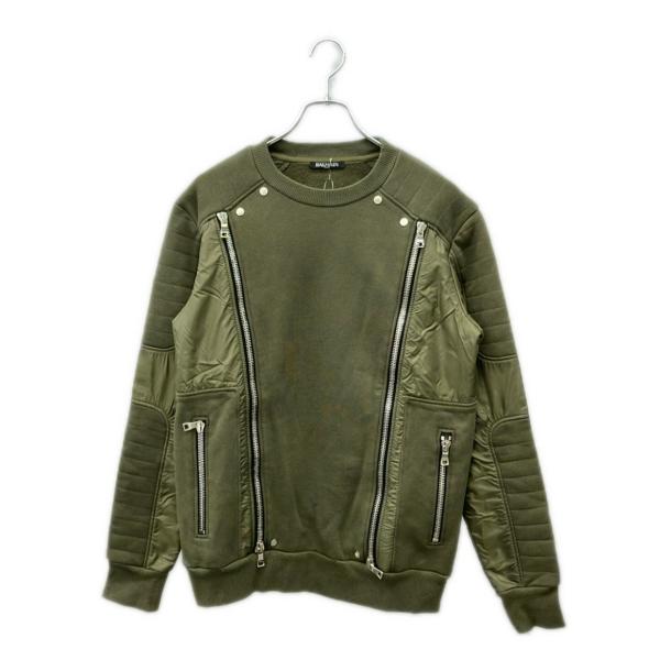 バルマン スウェットライダースJKT サイズS バルマン(BALMAIN)バルマン ECO LEATHER RIDERS JACKET ライダース