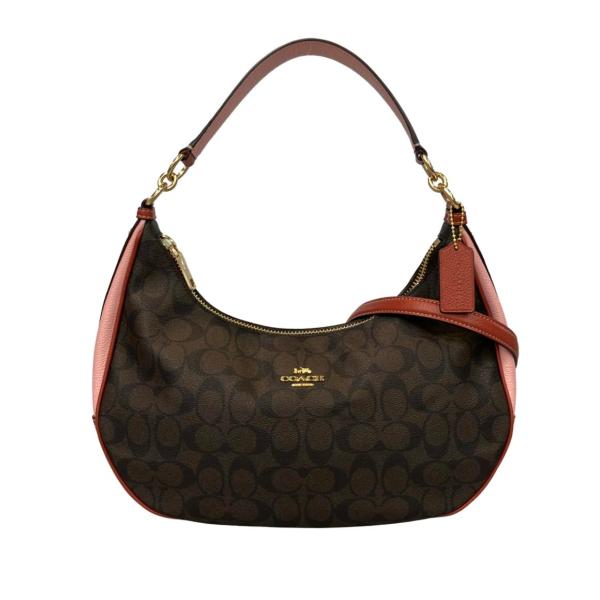 【極美品】 コーチ ホーボー ショルダー ハンドバッグ 2way シグネチャー コーチ 2way ショルダーバッグ 肩掛け 斜め掛け シグネチャー ホーボー