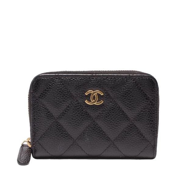 シャネル☆CHANEL クラシック コインパース／マトラッセゴールド美品！ シャネル コインケース コインパース クラシックジップ ゴールド