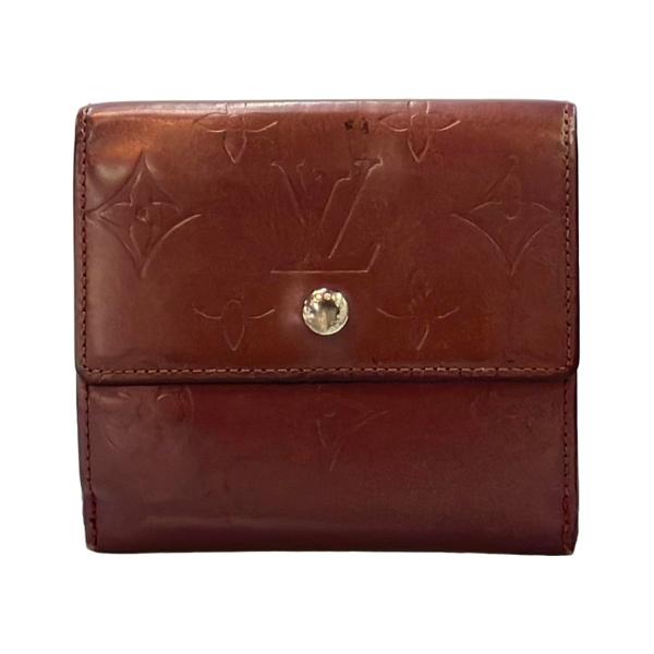 美品】ルイヴィトン モノグラムマット ワインレッド 三つ折り財布