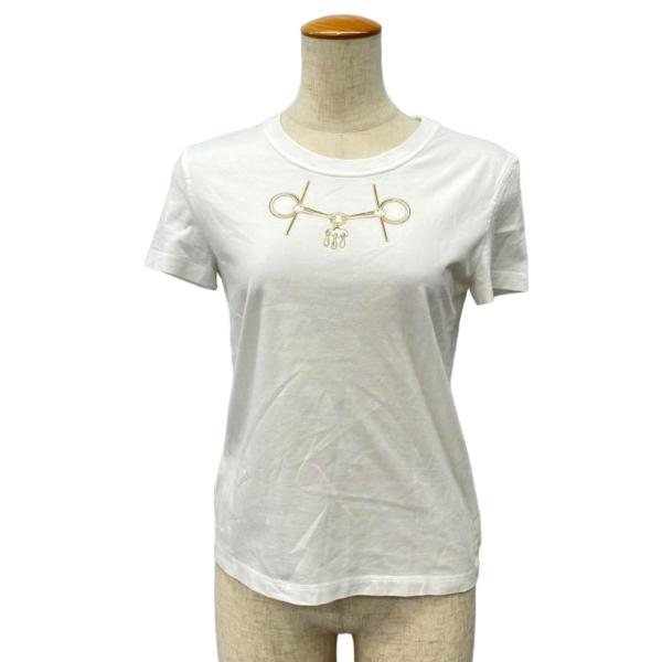エルメス パリ HERMÈS PARIS 半袖Tシャツ 4H4643DA レディース 34 エルメス パリ 半袖Tシャツ 4H4643DA カルトゥッシュ モール