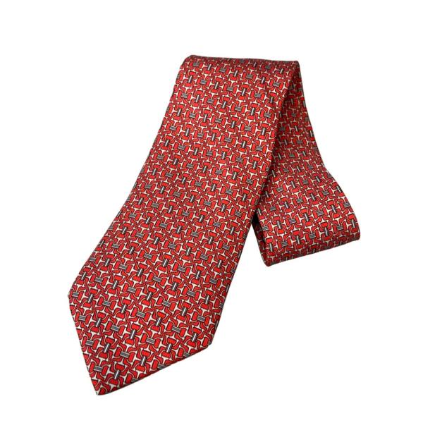 美品 エルメス ネクタイ シルク100% メンズ HERMES 中古