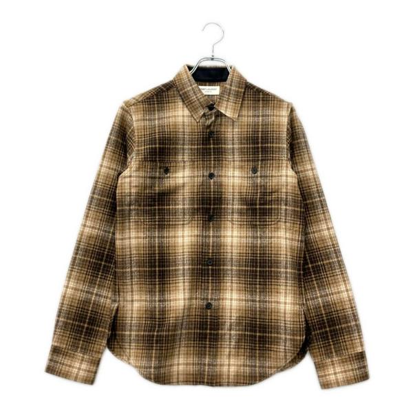 サンローラン 長袖 チェック シャツ 326821 Y613B メンズ SIZE S SAINT