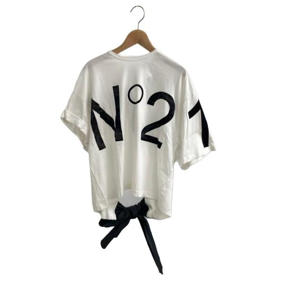 未使用❤️【ヌメロヴェントゥーノ 】 Lバックリボン半袖ロゴTシャツ ヌメロヴェントゥーノ バックリボンロゴTシャツ レディース SIZE