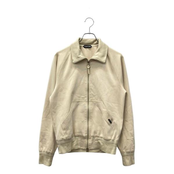 トムフォード ダブルジップアップ リブ切替 ラムレザーブルゾンパーカー 46 TOM FORD (トムフォード) NAPPA GRAIN LEATHER ASYMMETRIC BIKER