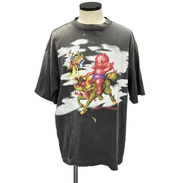 セント マイケル 半袖Tシャツ ダメージ加工 メンズ SIZE XL SAINT