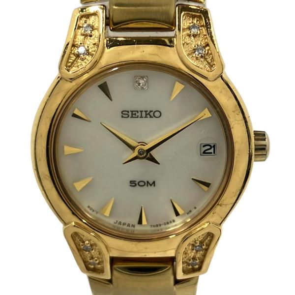 セイコー 腕時計 クオーツ シルバー 7N89-0AT0 レディース SEIKO 中古