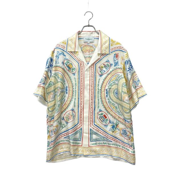 美品 カサブランカ 半袖 シルクシャツ メンズ SIZE M Casablanca 中古