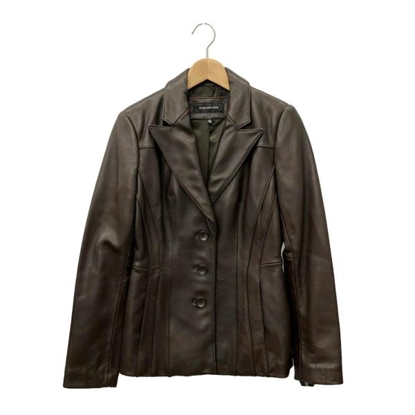 美品 ジョーンズニューヨーク レザージャケット レディース SIZE S (S