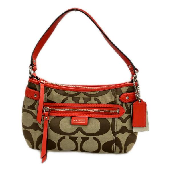 コーチ ショルダーバッグ 肩掛け 斜め掛け 2WAY キャンバス レザー