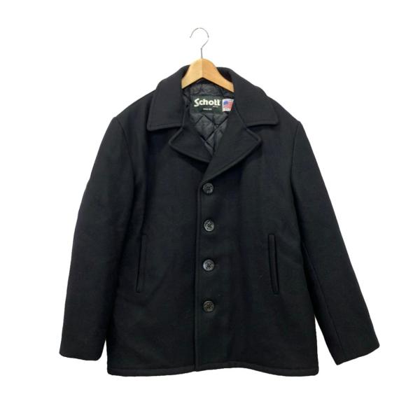 USA製　schott ショット ピーコート 黒 メンズジャケット 18 美品 ショット ピーコート メンズ SIZE 44 (M) schott 中古 : Rehello