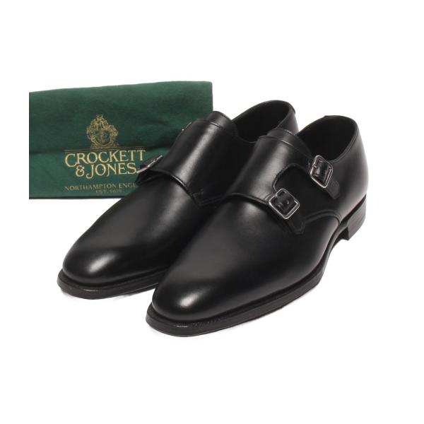 美品 クロケットアンドジョーンズ ダブルモンクシューズ ビジネス