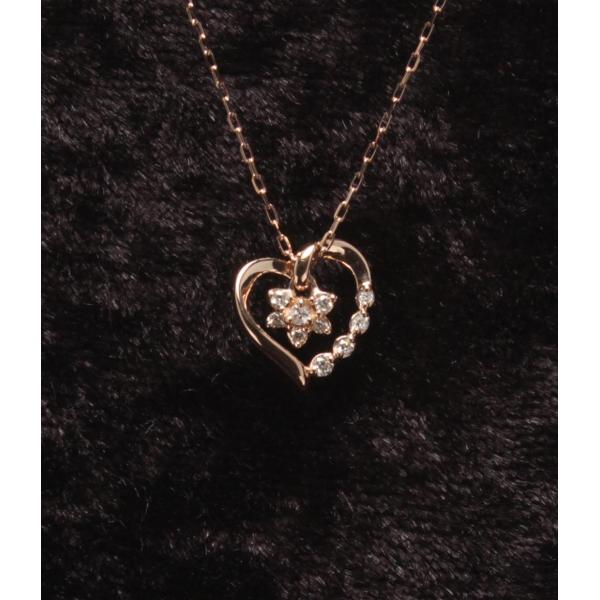 K10WG　中古品　ハート型 レディースネックレス hugall_rc-itcj7g03ylij-dtub