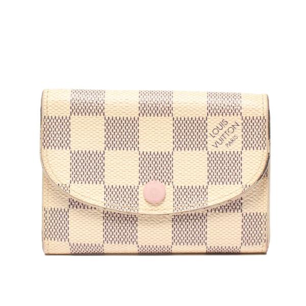 未使用に近い⭐ルイヴィトンポルトモネロザリダミエ　コンパクト財布 ケース ルイ・ヴィトン コインケース ミニ財布 ポルトモネ・ロザリ ダミエ