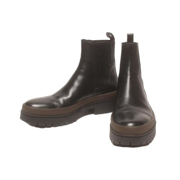 【美品】エルメス　ドニア　サイドゴアブーツ　レザー SHOO IN SHOE】定番 カーフレザー チェルシーブーツ