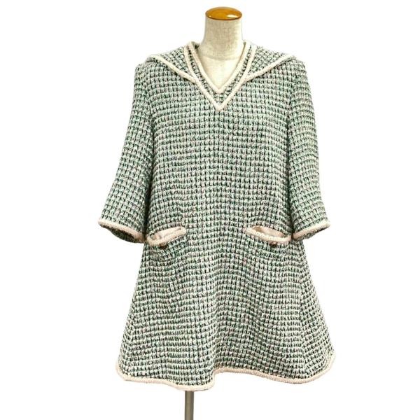 Sheller ツイードワンピ 美品 ツイードセーラーワンピース レディース SIZE 2 (M) SOONIL