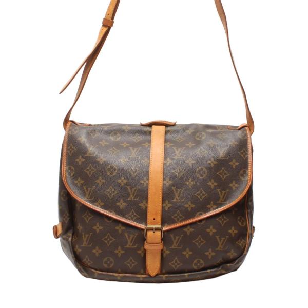 ▼▼LOUIS VUITTON ルイヴィトン ショルダーバッグ モノグラム ソミュール35  M42254 ルイヴィトンソミュール35 14145 ブラウン ユニセックス モノグラム